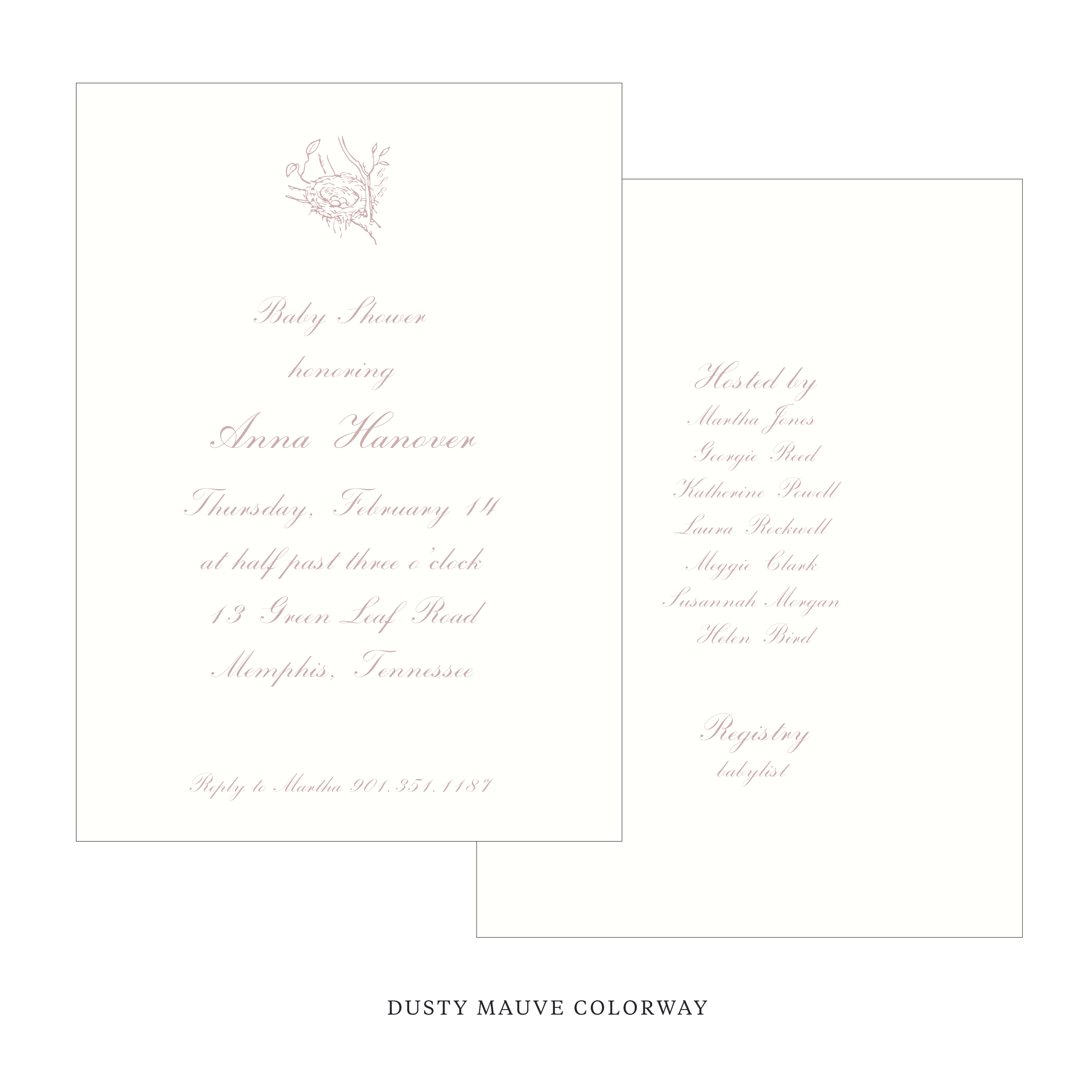 Surrey Motif Baby Shower Invitation