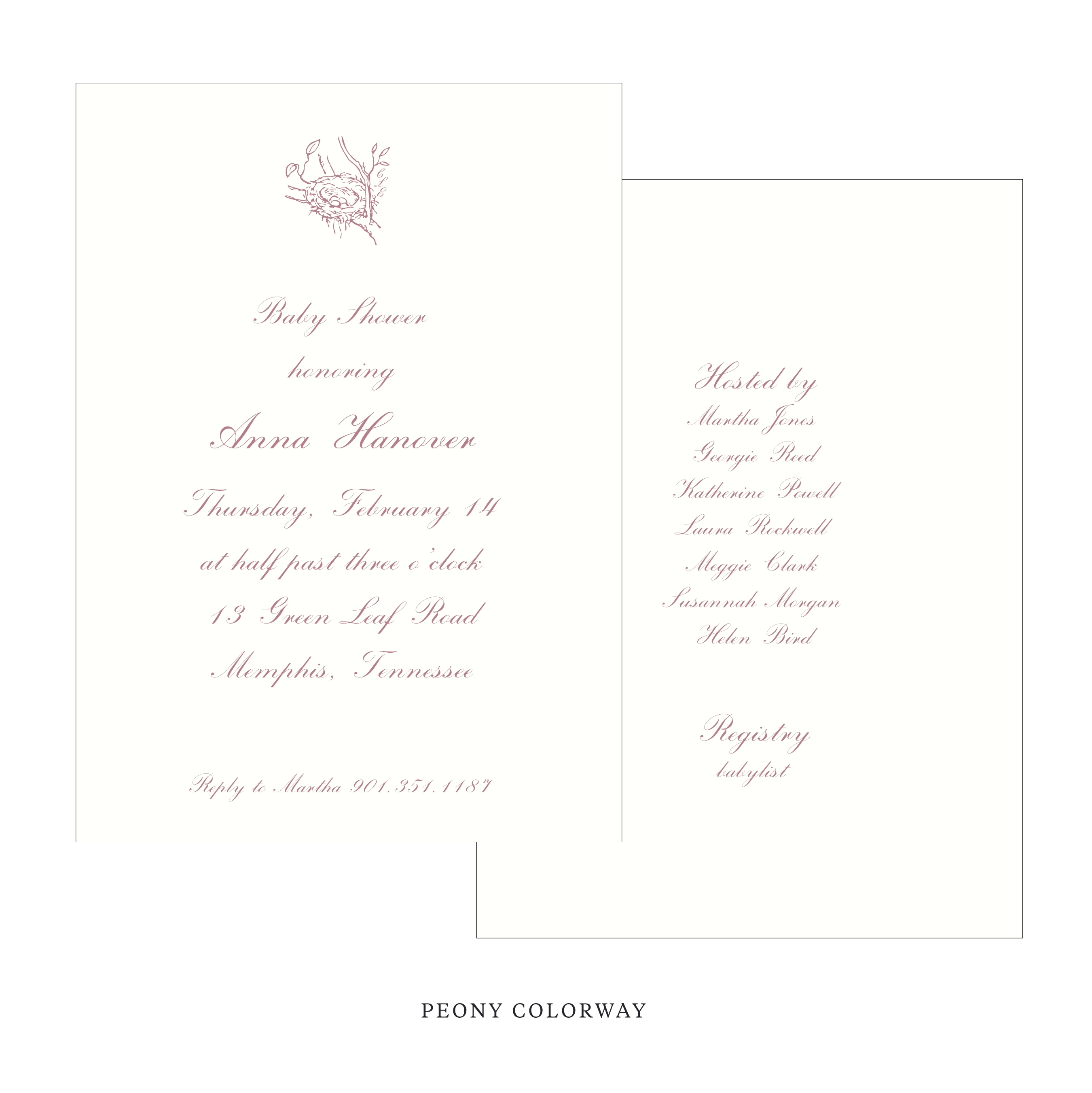 Surrey Motif Baby Shower Invitation