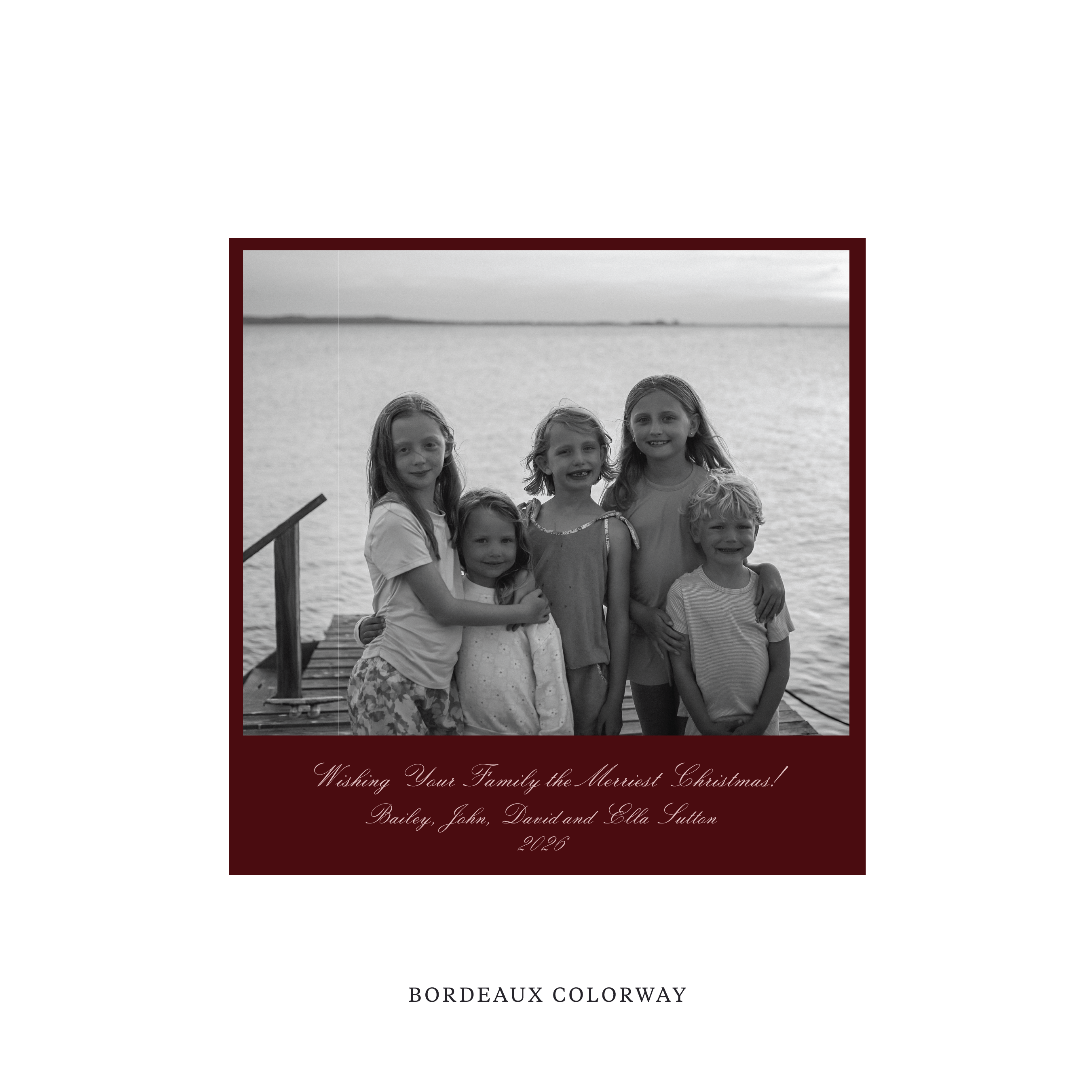 Sutton Classic Printed Square Holiday Card