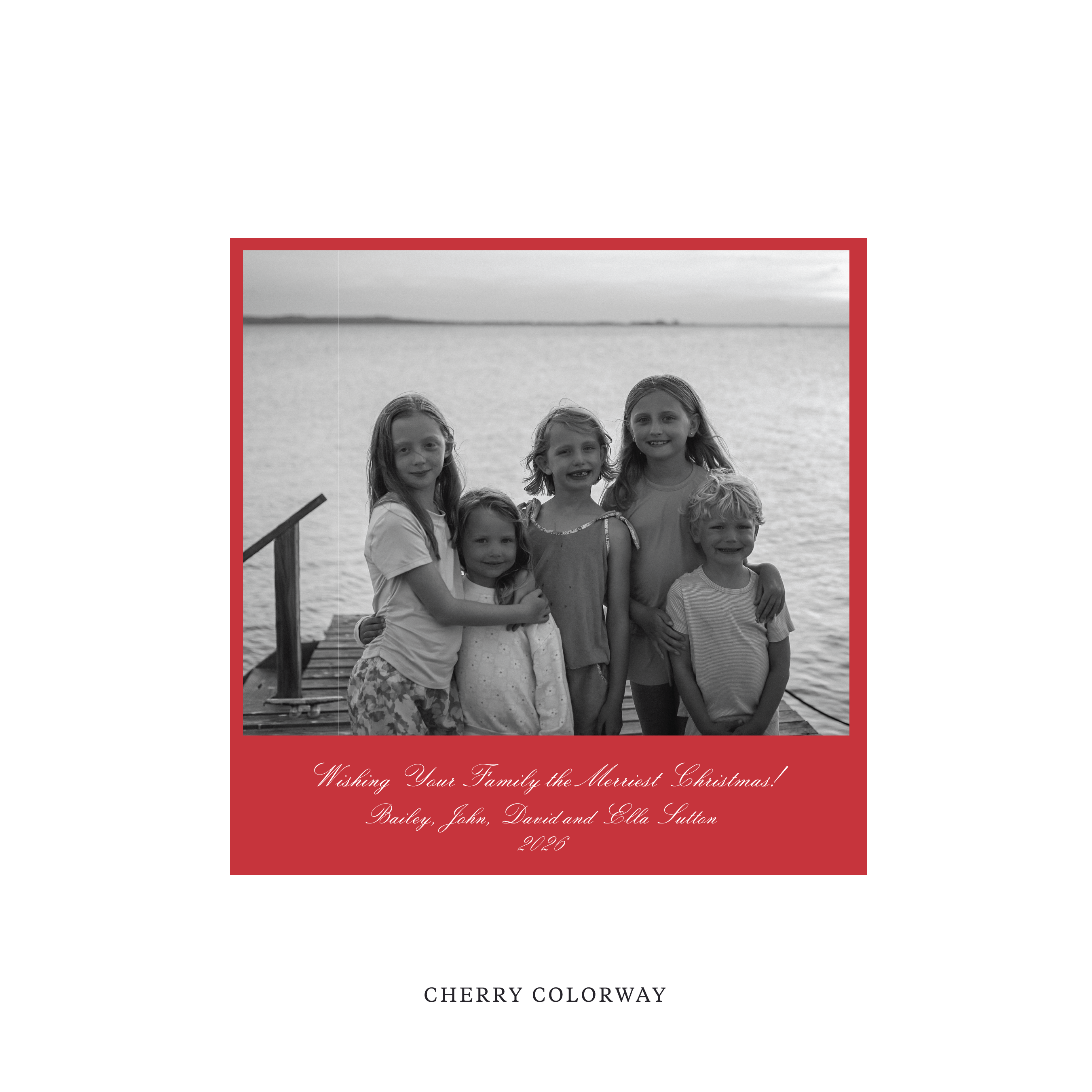 Sutton Classic Printed Square Holiday Card
