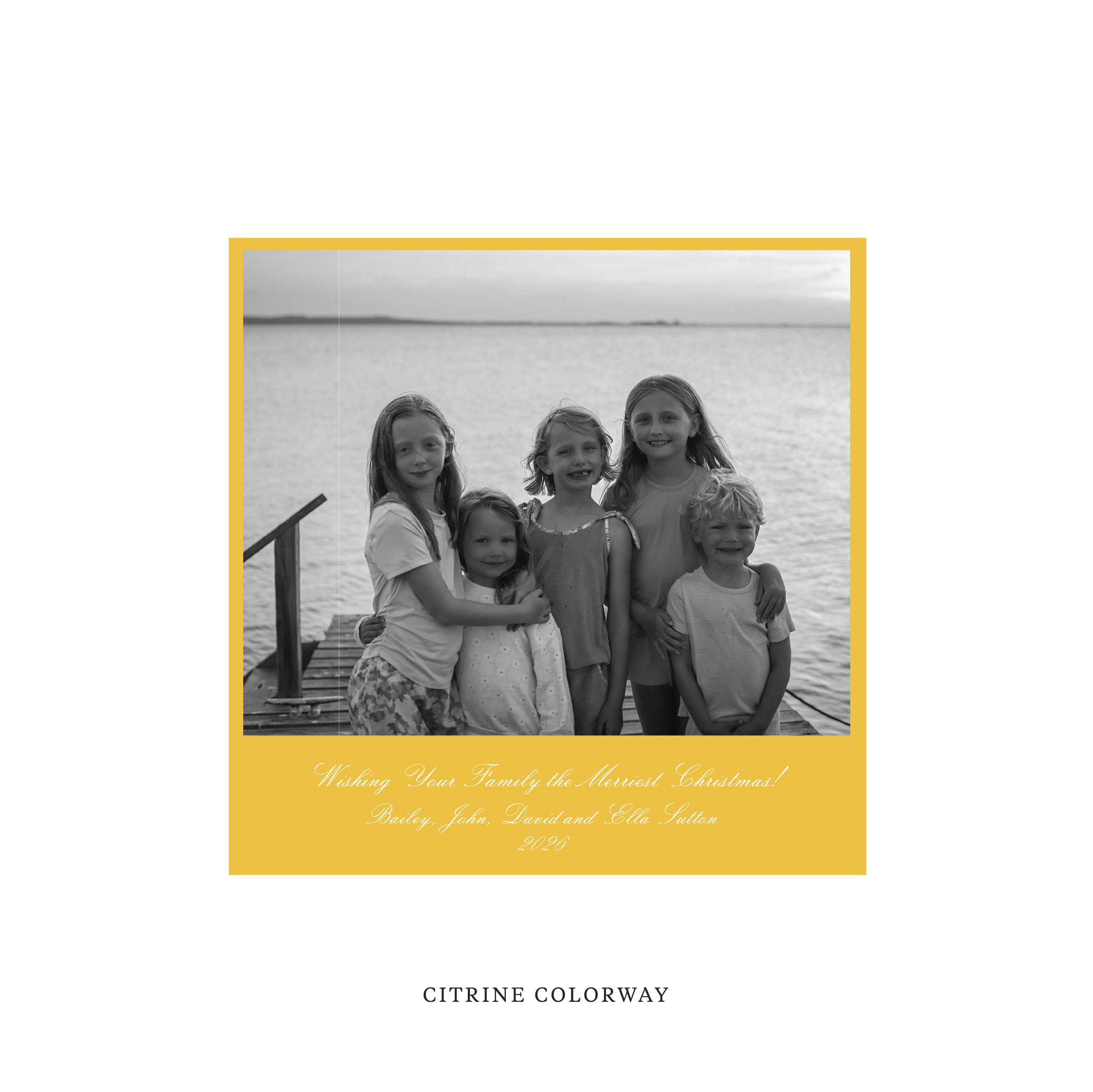 Sutton Classic Printed Square Holiday Card