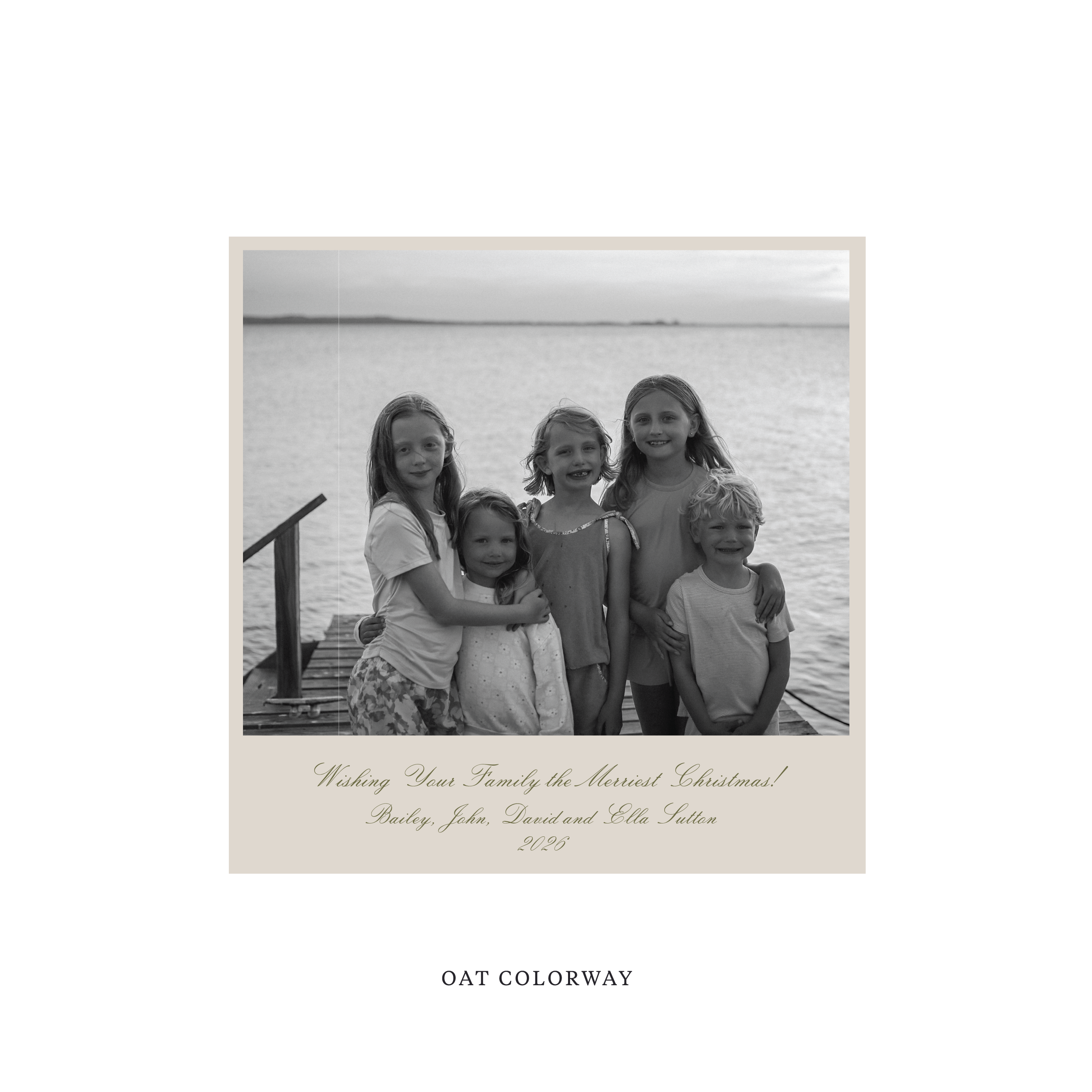 Sutton Classic Printed Square Holiday Card