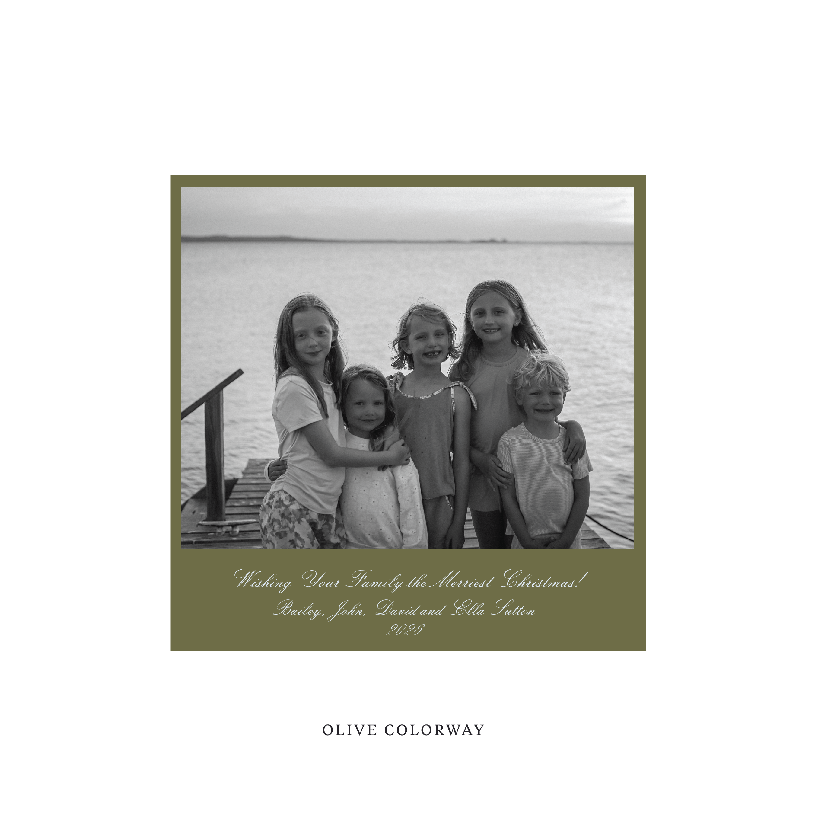 Sutton Classic Printed Square Holiday Card