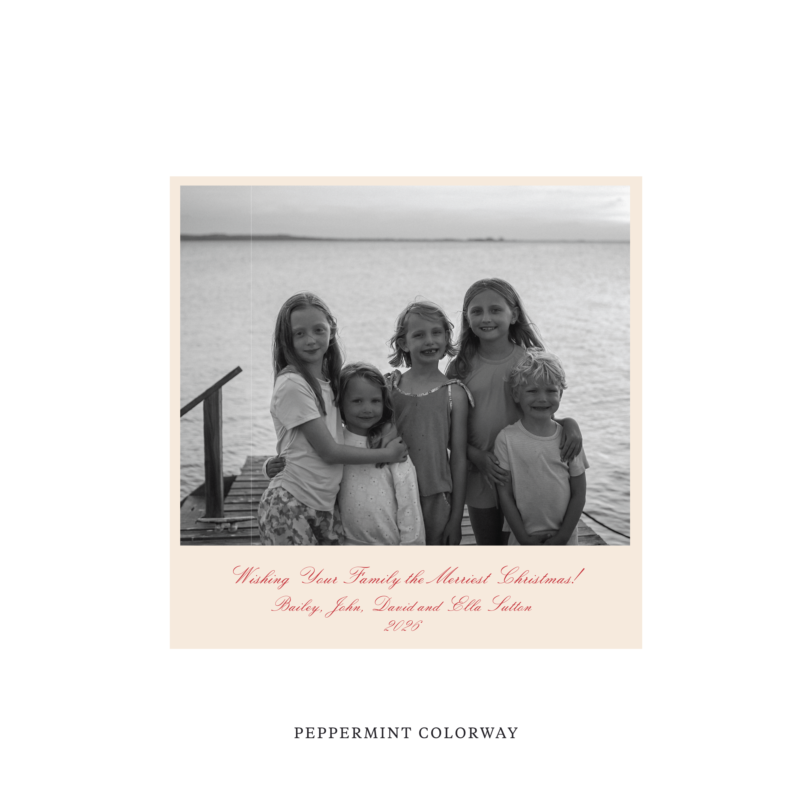 Sutton Classic Printed Square Holiday Card