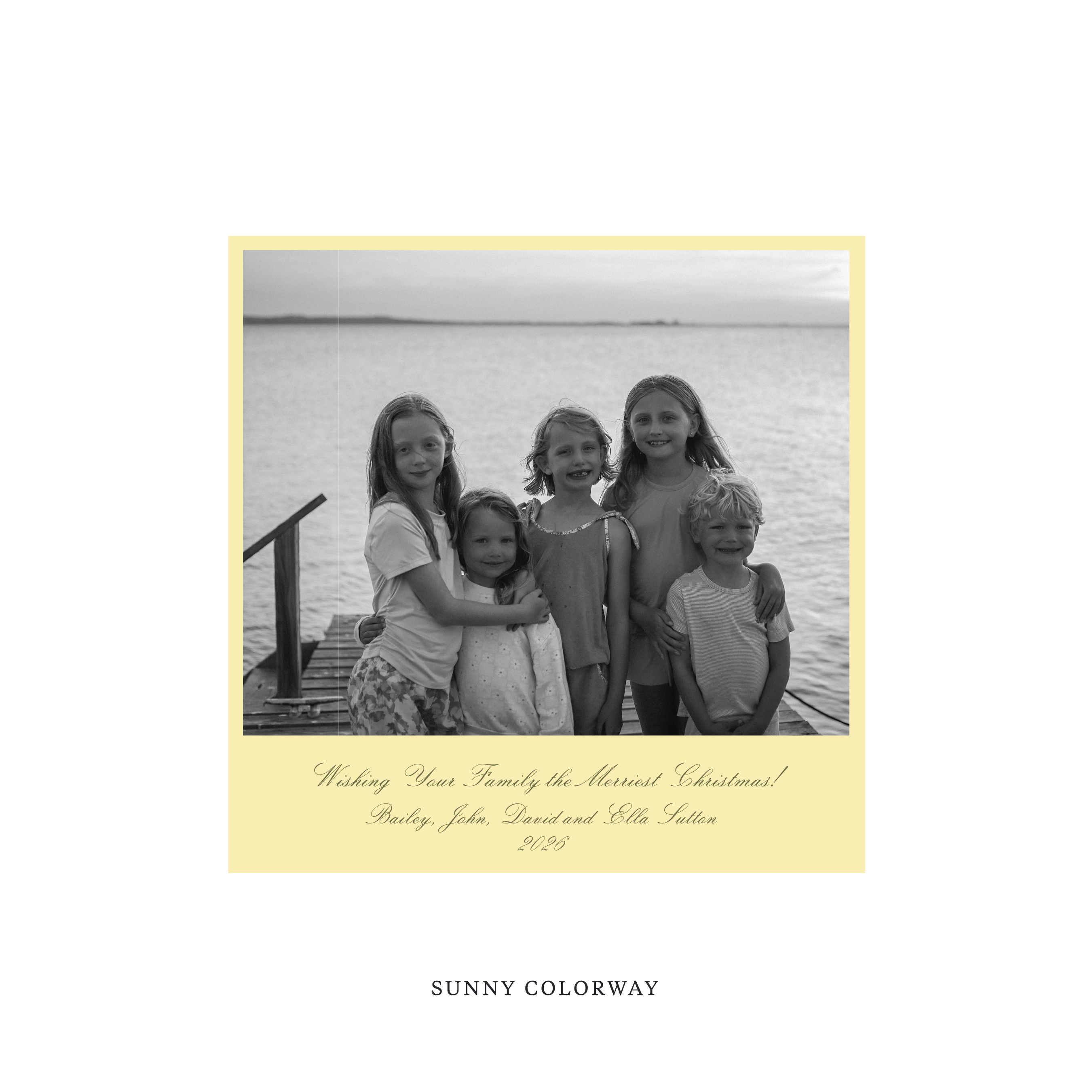 Sutton Classic Printed Square Holiday Card
