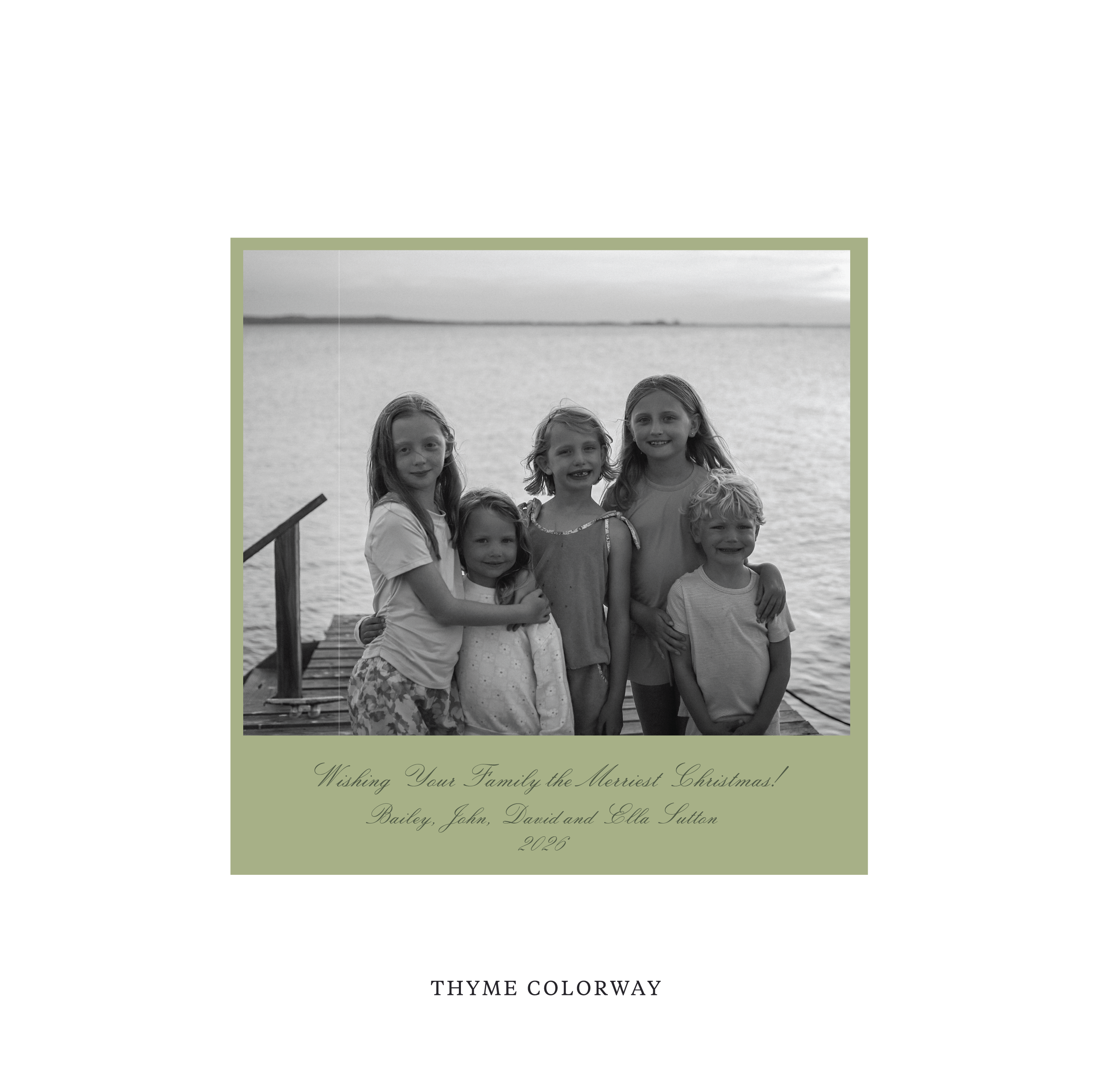 Sutton Classic Printed Square Holiday Card