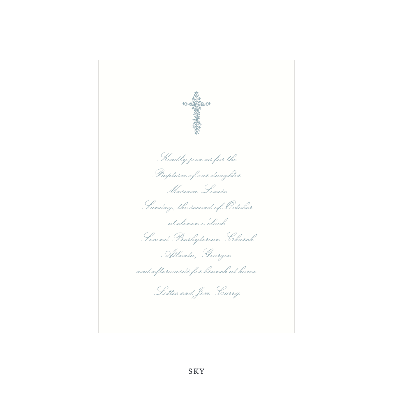 Sutton Religious Celebration Invitation