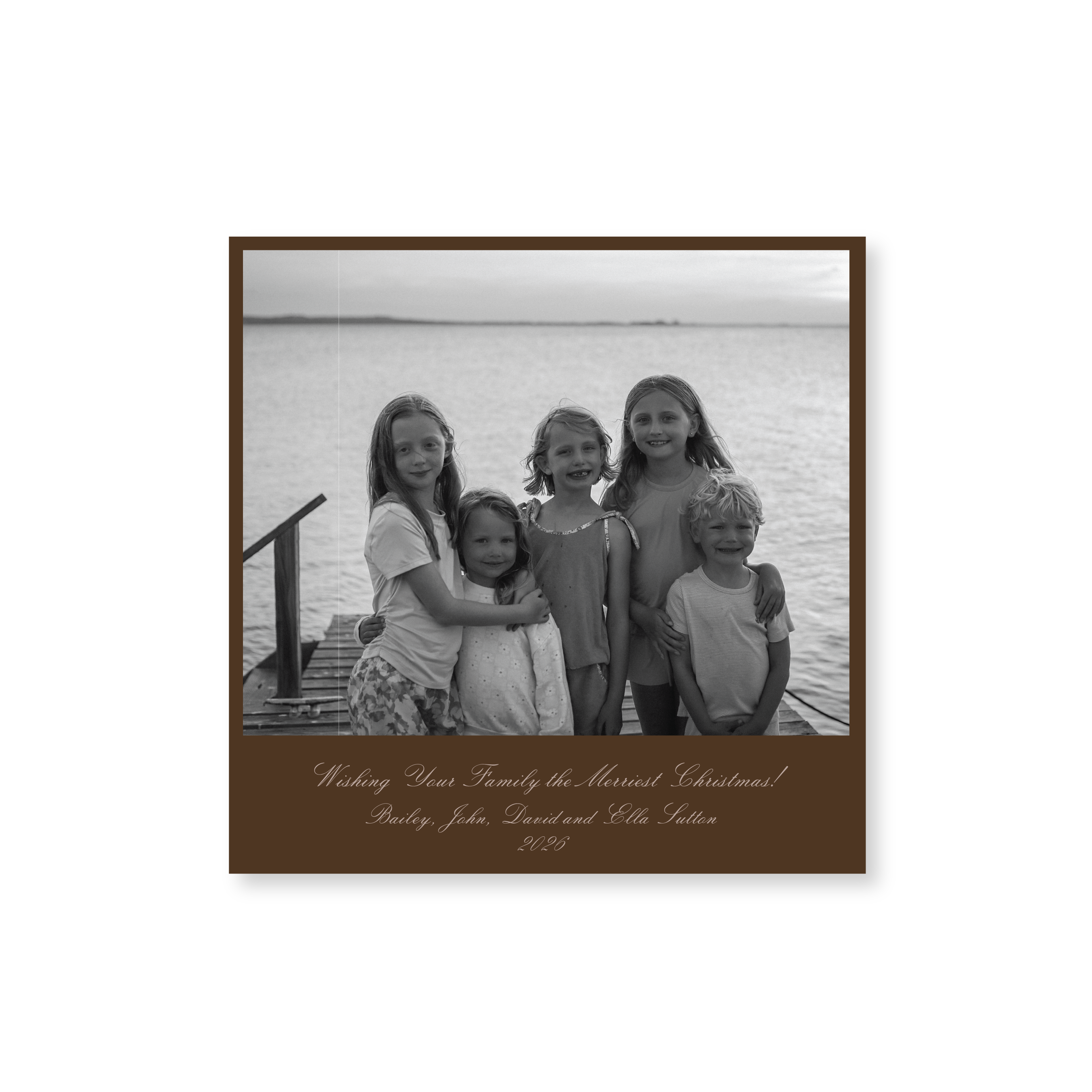 Sutton Classic Printed Square Holiday Card