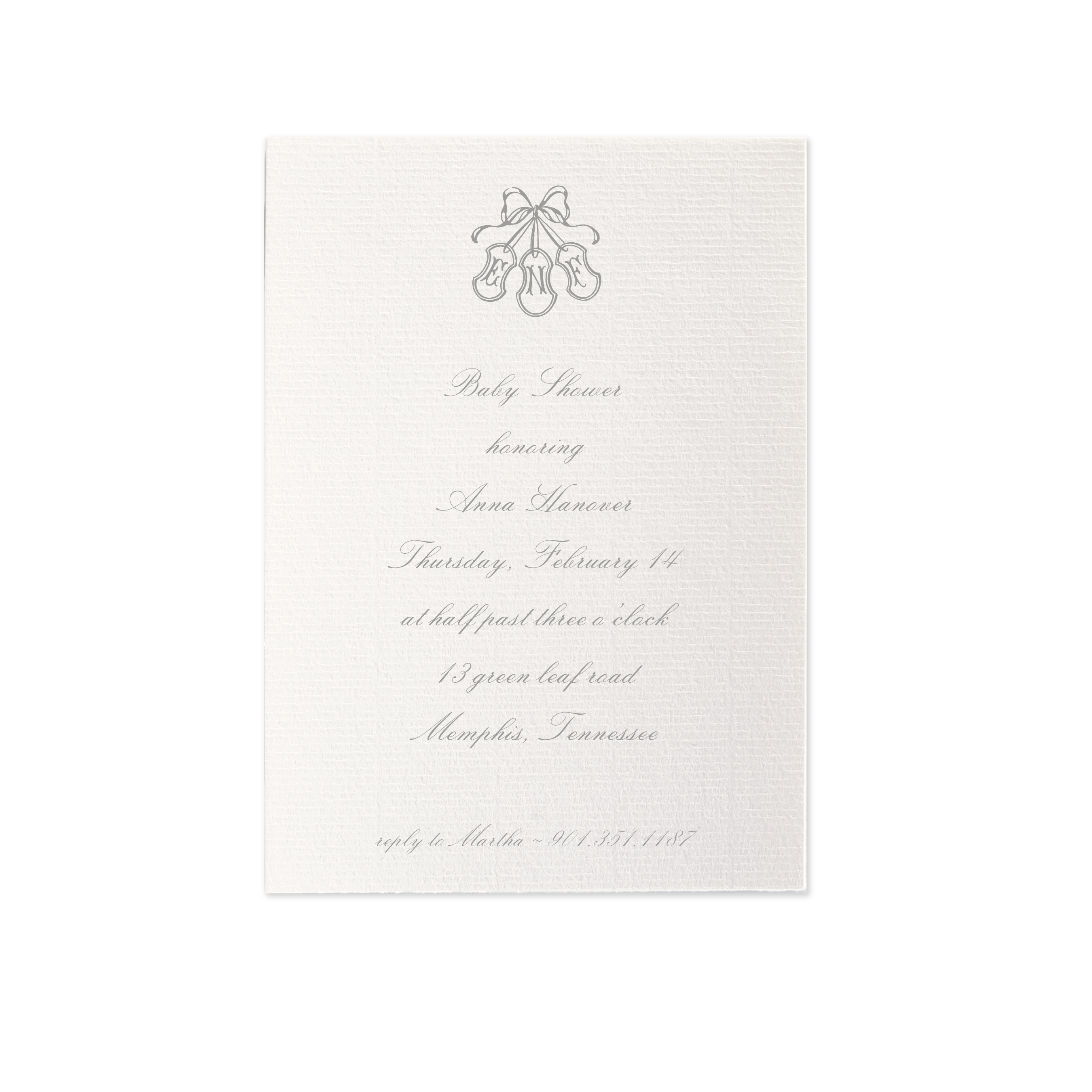 Sutton Motif Baby Shower Invitation