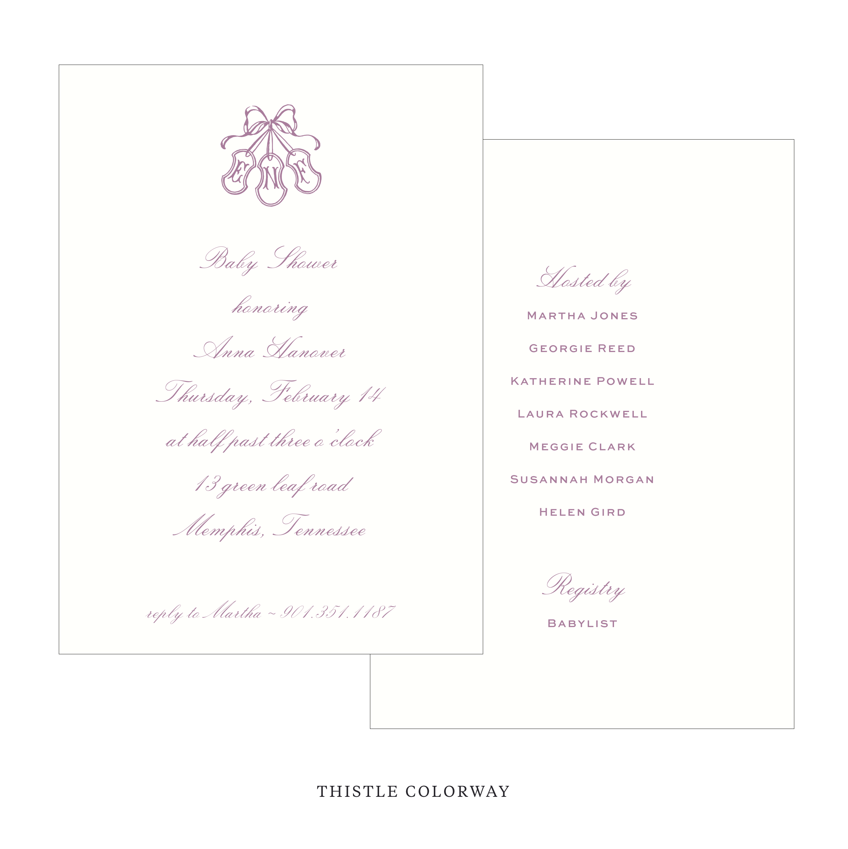 Sutton Motif Baby Shower Invitation