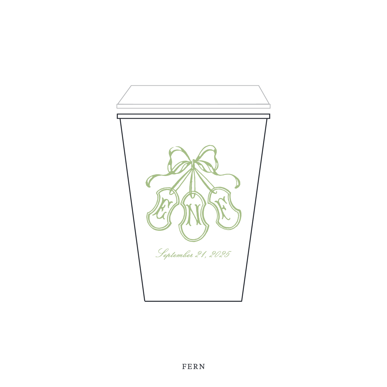 Sutton Motif Paper Cup | 12 oz with Lid