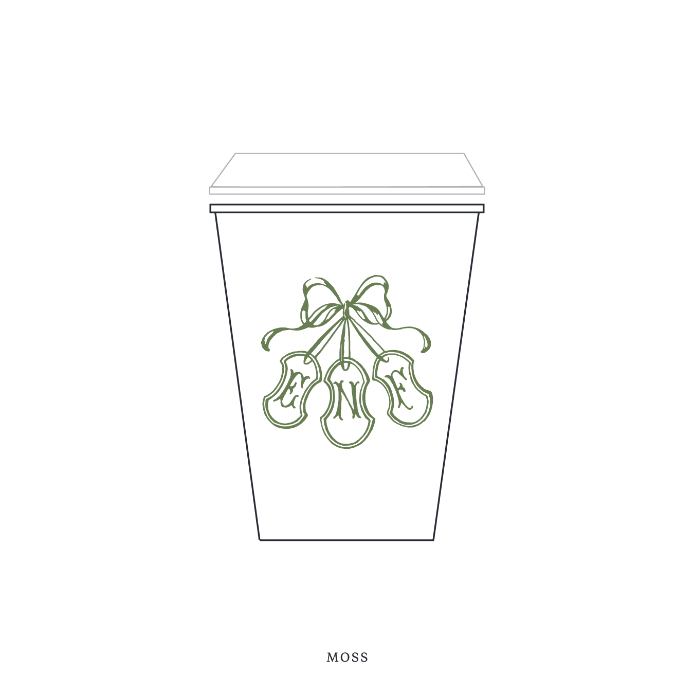 Sutton Motif Paper Cup | 12 oz with Lid