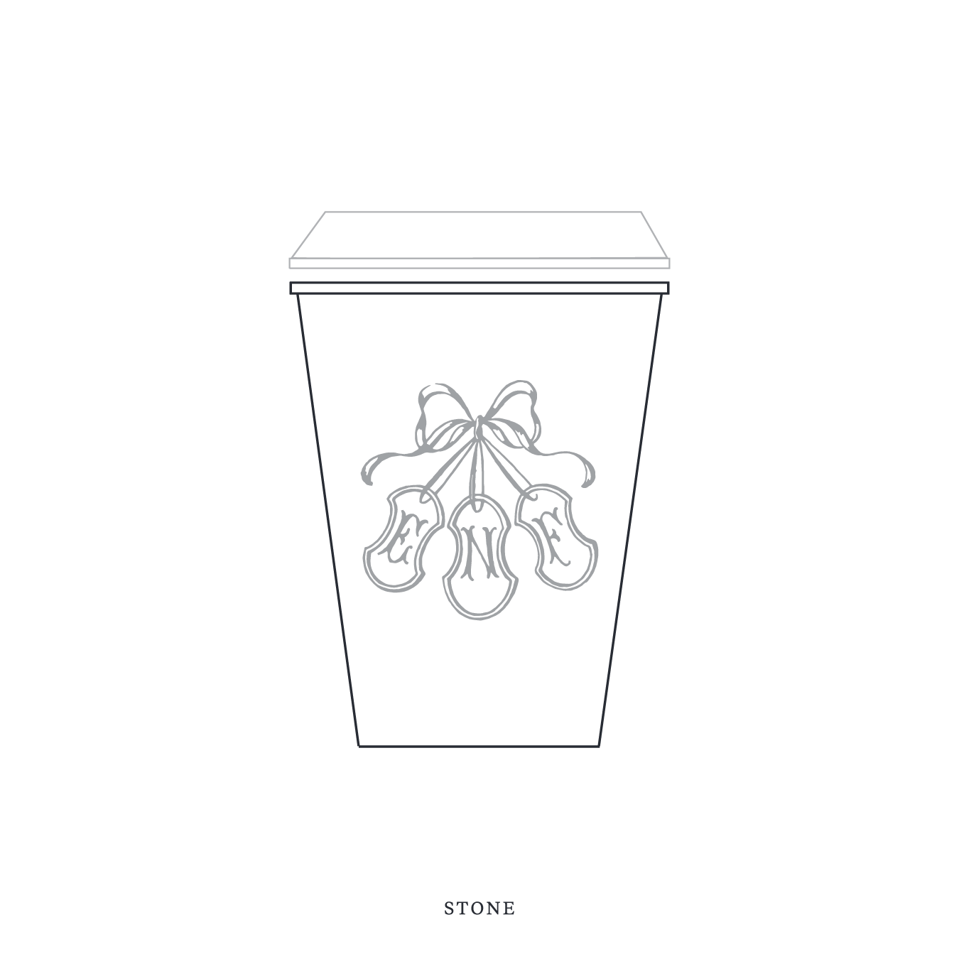 Sutton Motif Paper Cup | 12 oz with Lid
