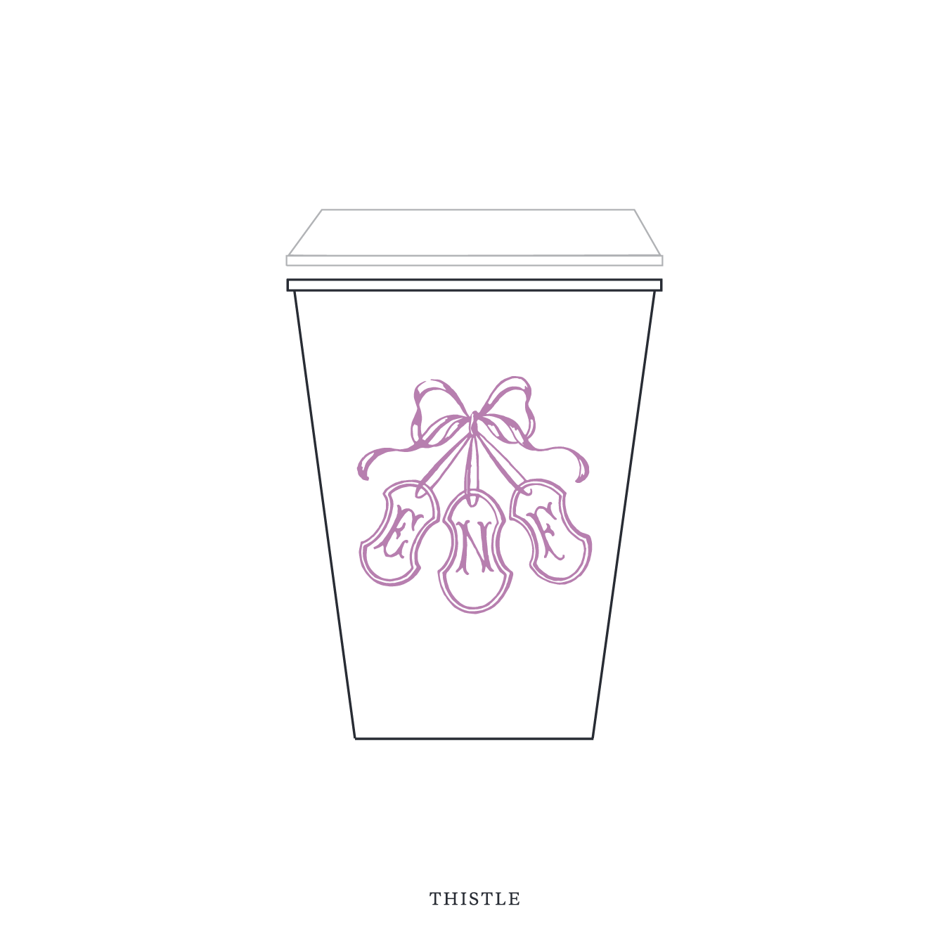 Sutton Motif Paper Cup | 12 oz with Lid