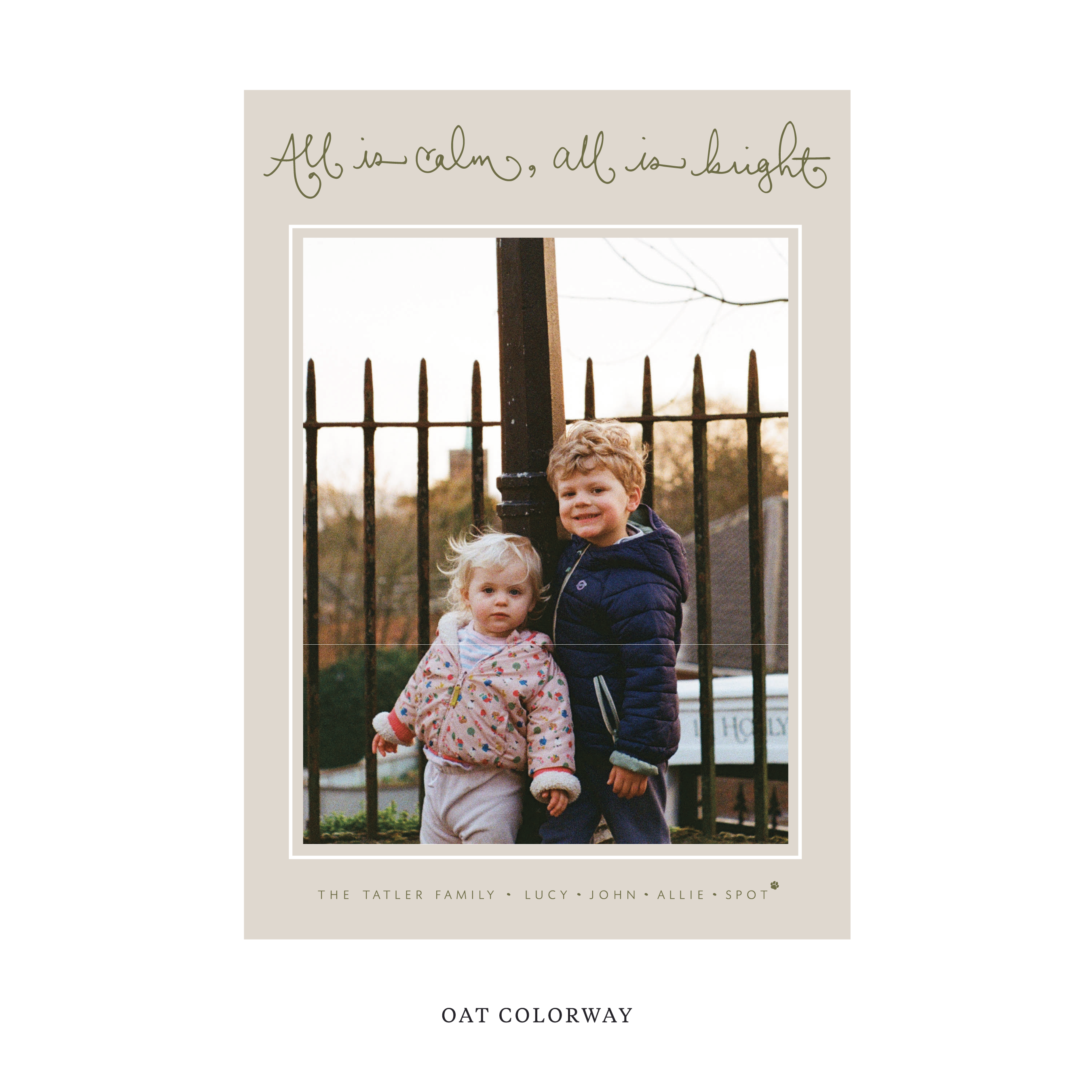 Tatler Classic Flat Print Holiday Card, Large
