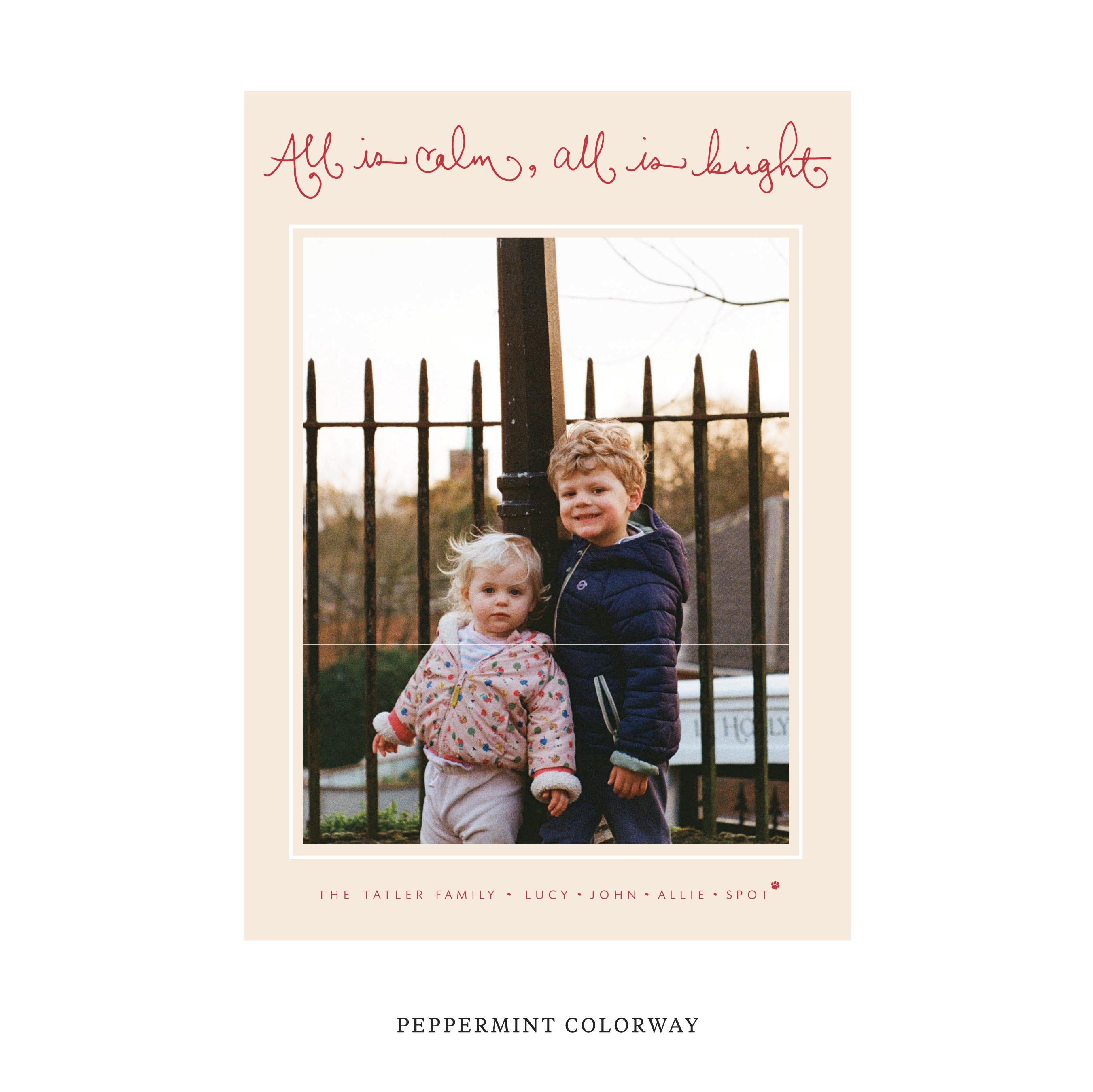 Tatler Classic Flat Print Holiday Card, Large
