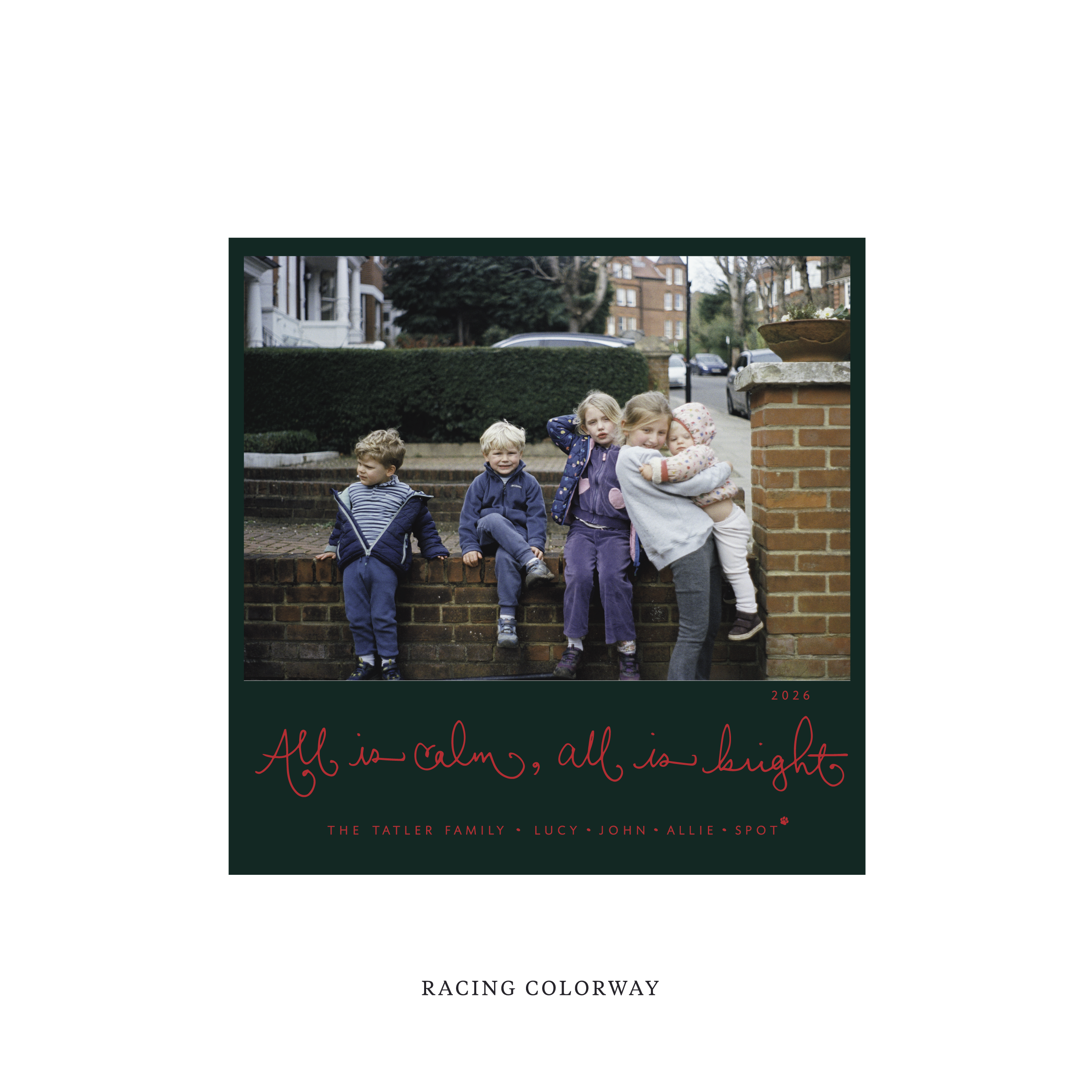 Tatler Classic Flat Print Holiday Card, Square
