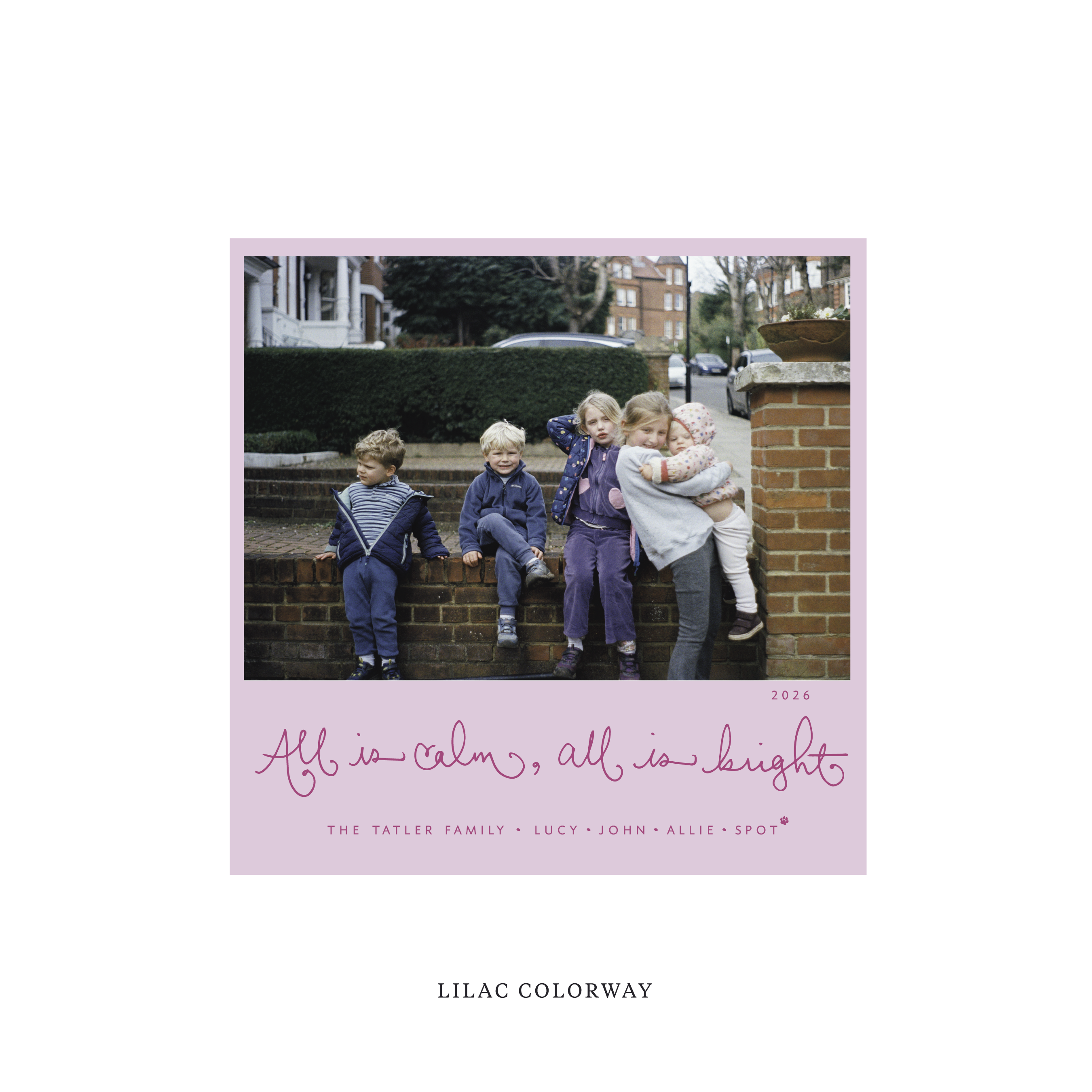 Tatler Classic Flat Print Holiday Card, Square