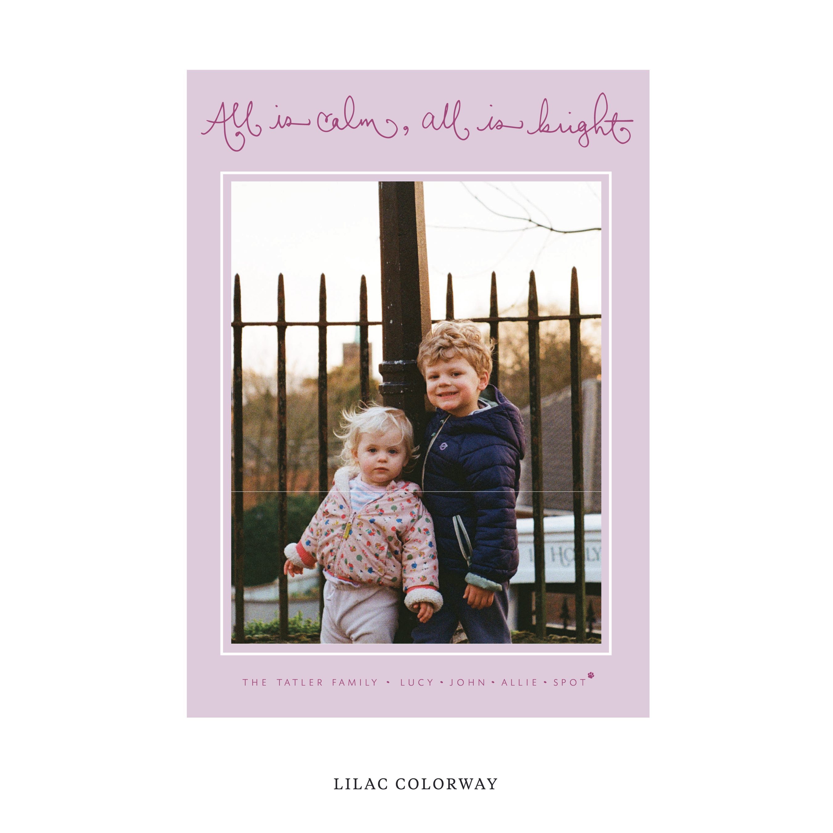 Tatler Classic Flat Print Holiday Card, Large
