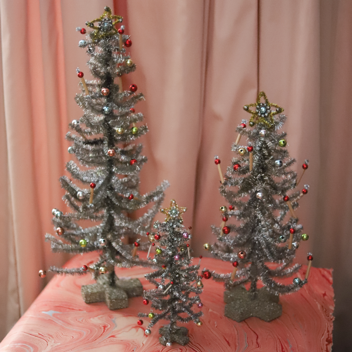 Silver Heirloom Tinsel Tree