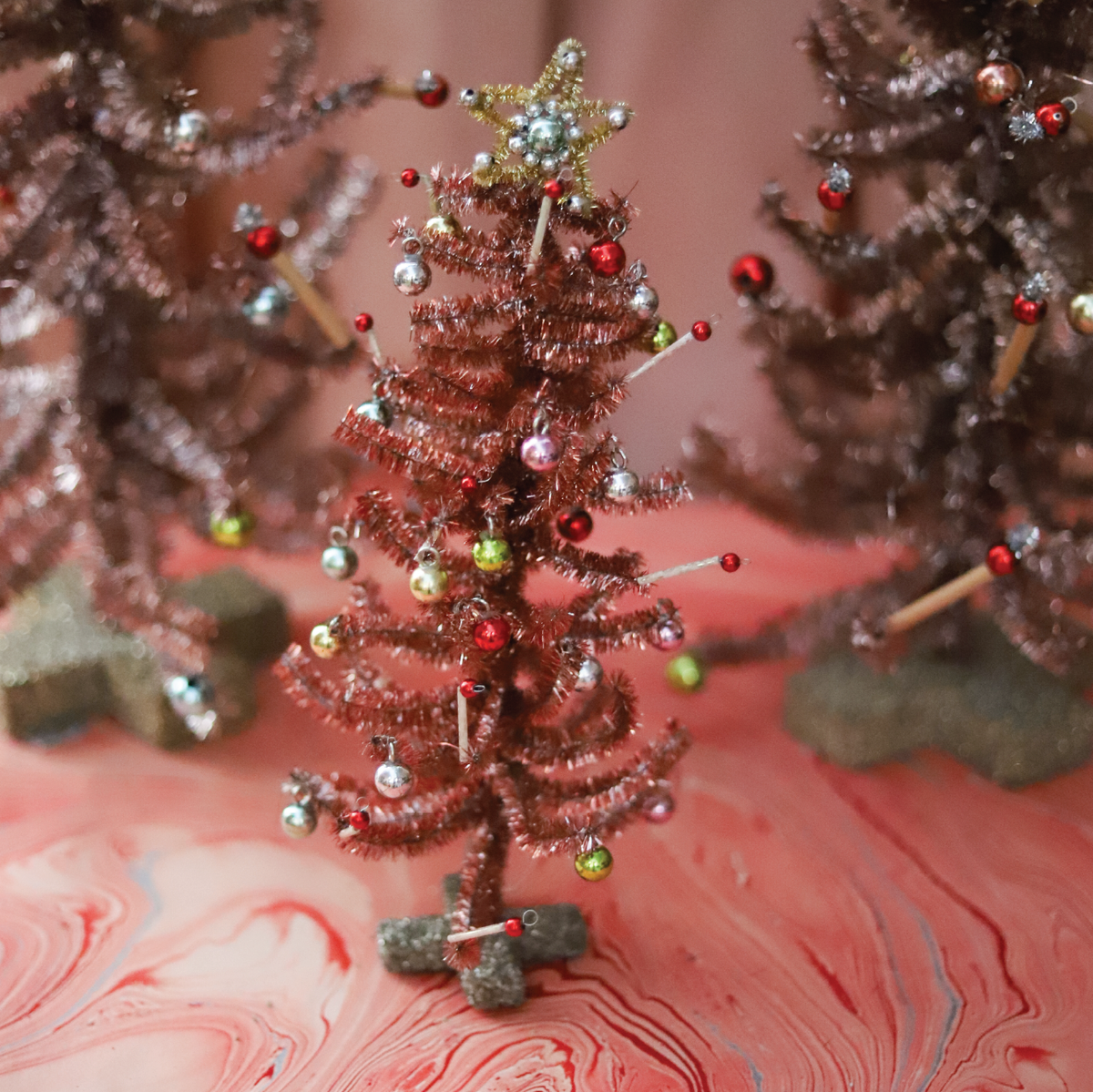 Blush Heirloom Tinsel Tree