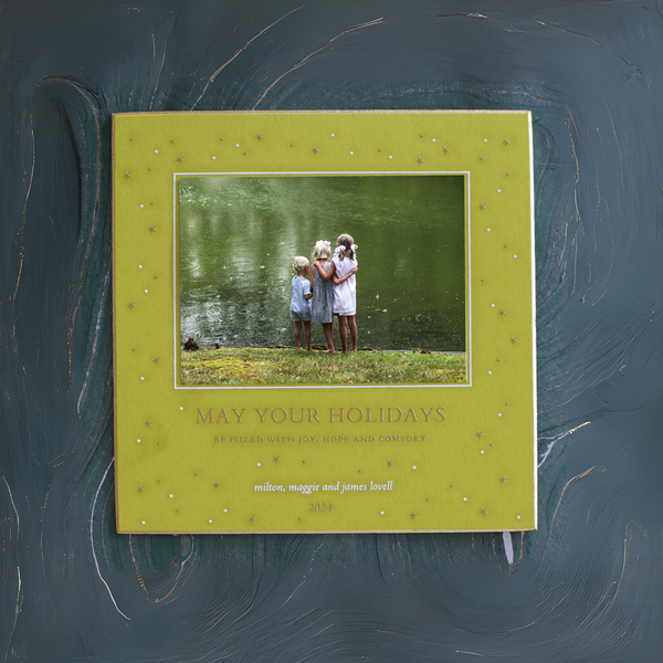 Hyacinth Small Square Luxe Holiday Card