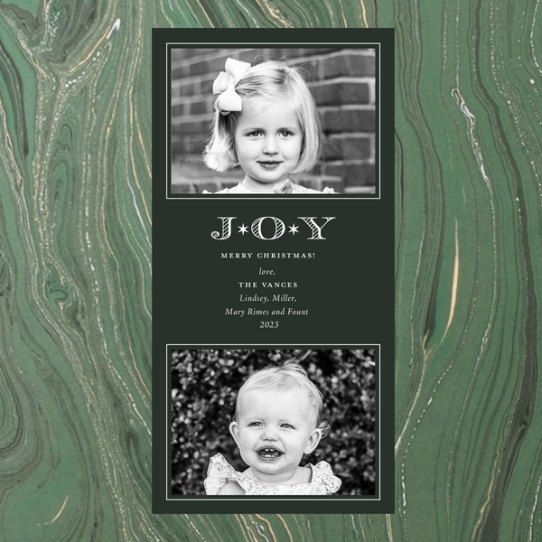 Celeste Large Luxe Holiday Card (horizontal photo)