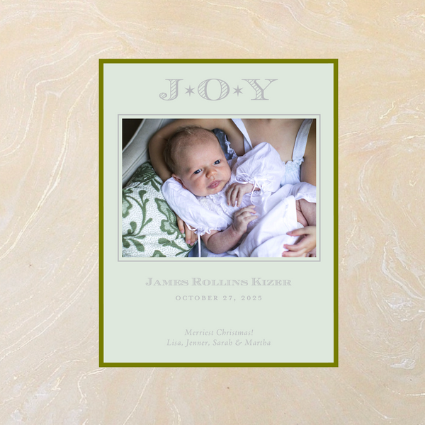 Celeste Small Pastel Luxe Birth Announcement