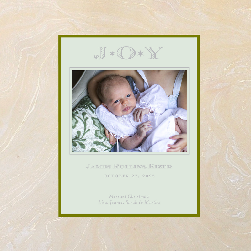 Celeste Small Pastel Luxe Birth Announcement