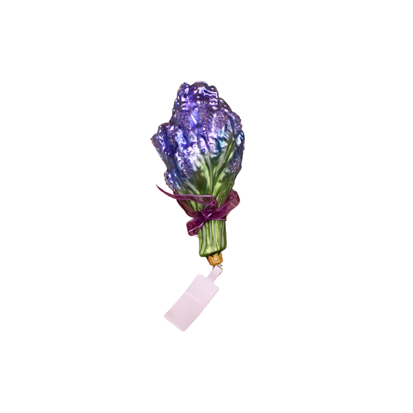Lavender Bouquet Glass Ornament