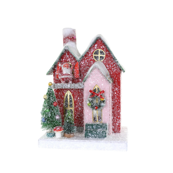 Petite Red Glitter House