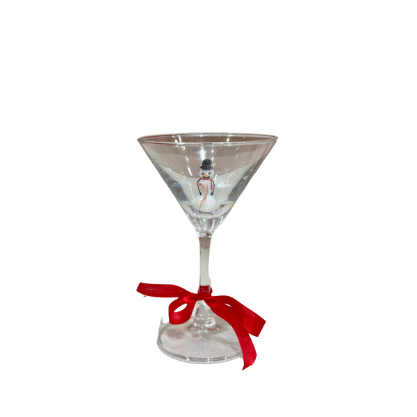 Snowman Martini Glass