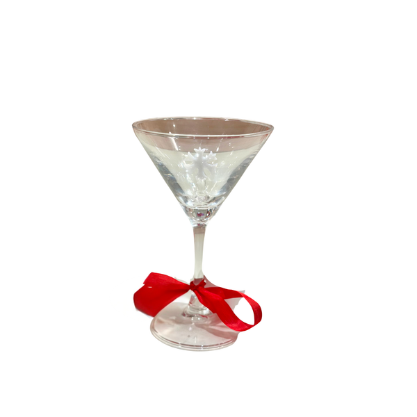 Snowflake Martini Glass