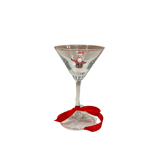 Santa Martini Glass