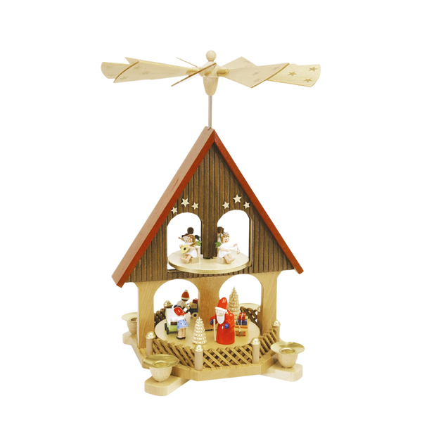 Santa with Angels Pyramid