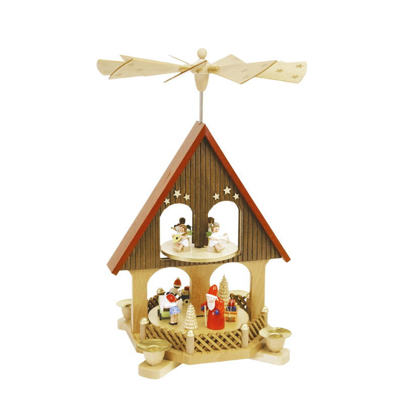 Santa with Angels Pyramid