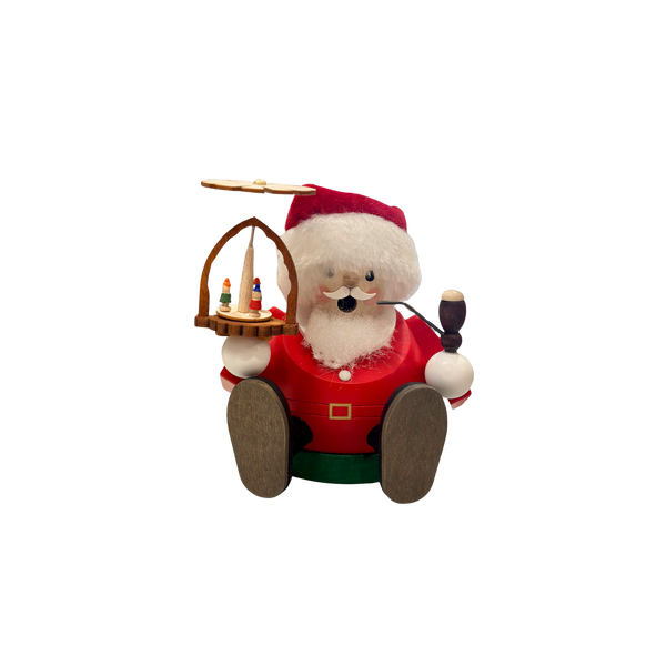 Mini Sitting Santa with Pyramid Smoker