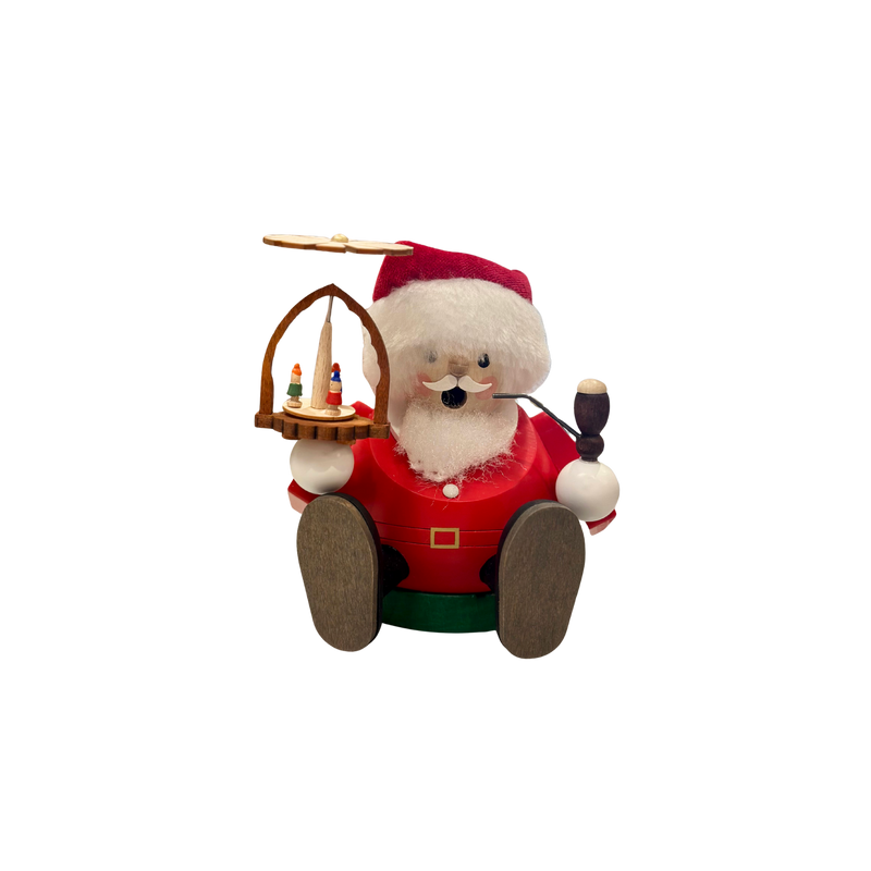 Mini Sitting Santa with Pyramid Smoker