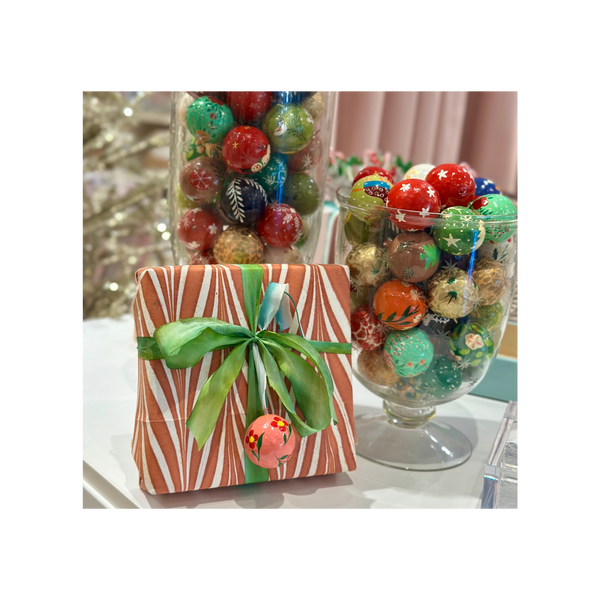 Paper Maché Ball Ornaments