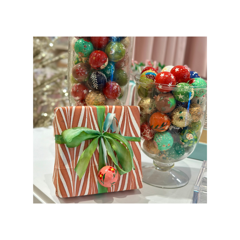 Paper Maché Ball Ornaments