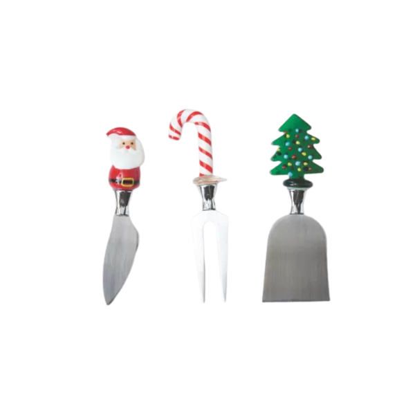 3-Piece Holiday Cheese Knife Set