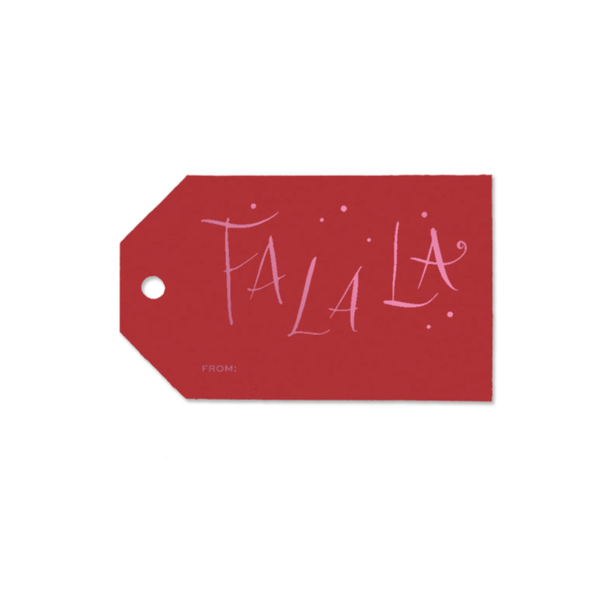 Fa La La Red with Dusty Rose Foil
