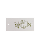 The Madison Floral Engraved Tag