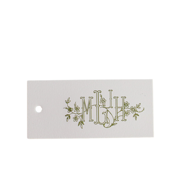 The Madison Floral Engraved Tag
