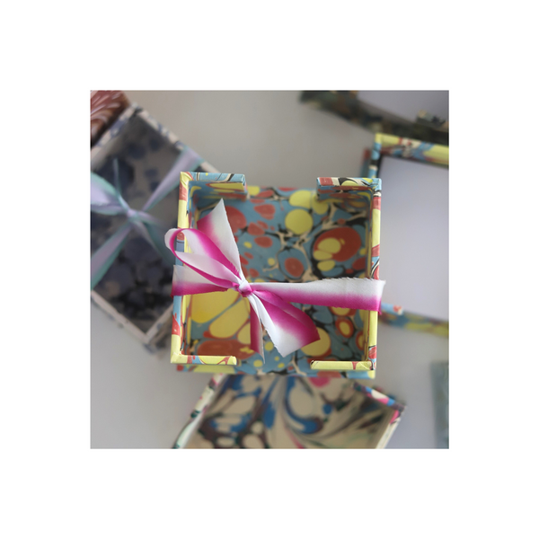 Marbled Paper Sticky Note Holder