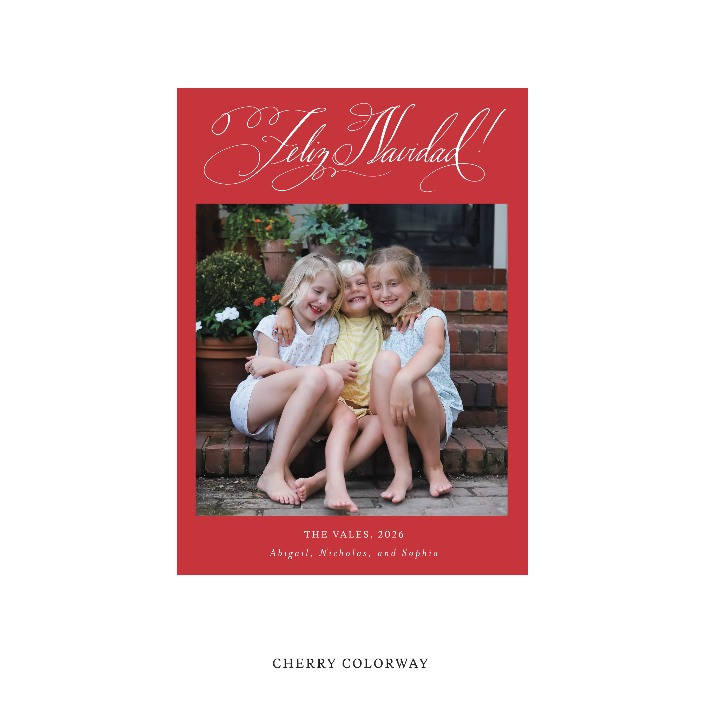 Vale Classic Flat Print Holiday Card, Medium
