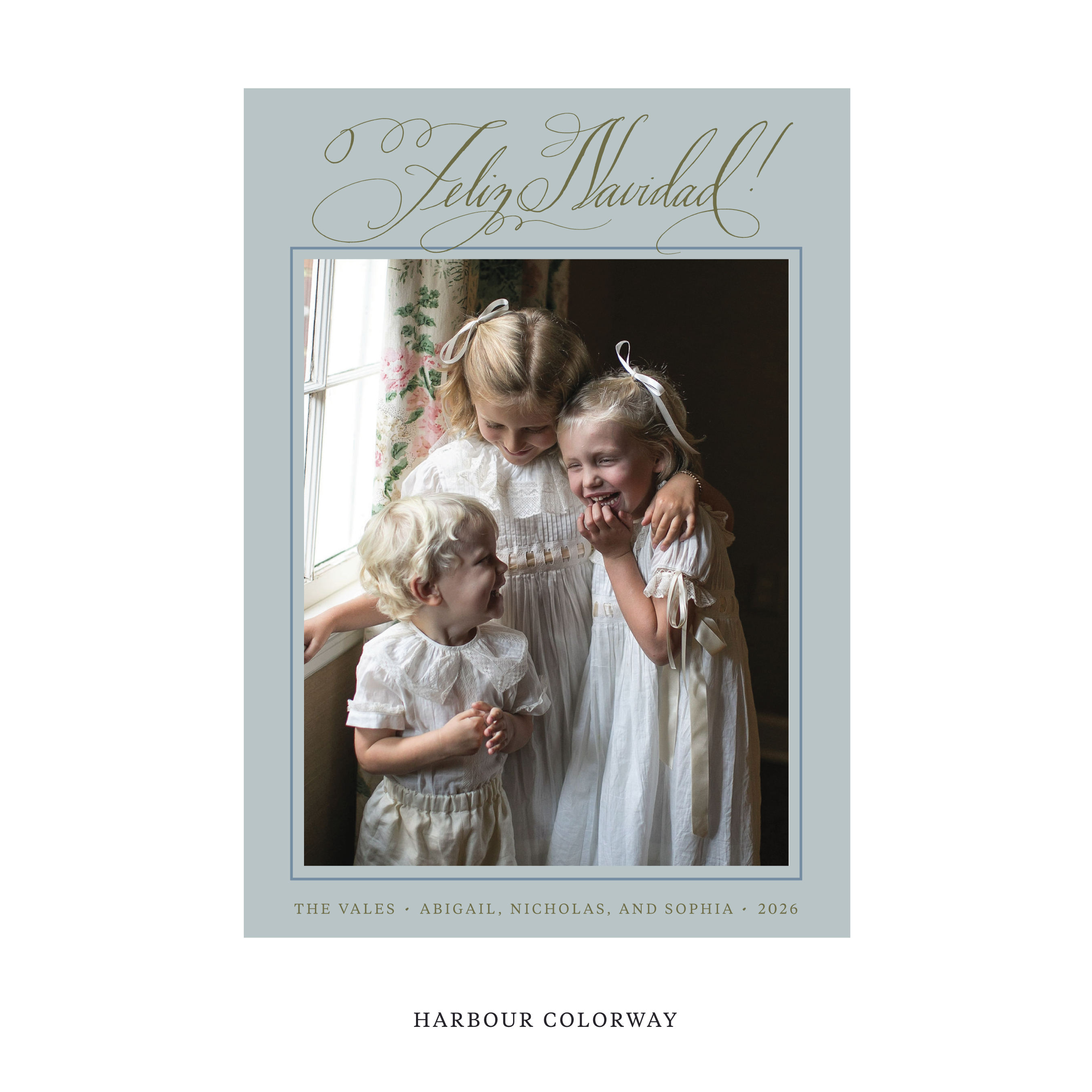 Vale Classic Flat Print Holiday Card, Large