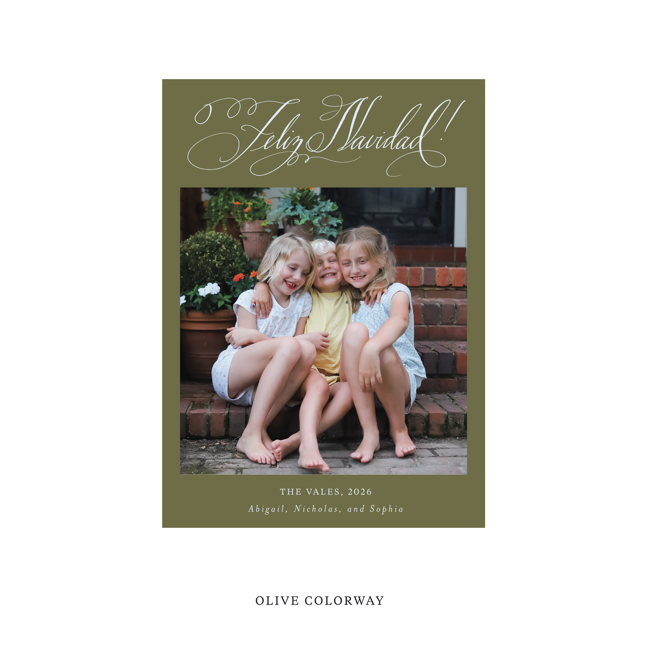 Vale Classic Flat Print Holiday Card, Medium