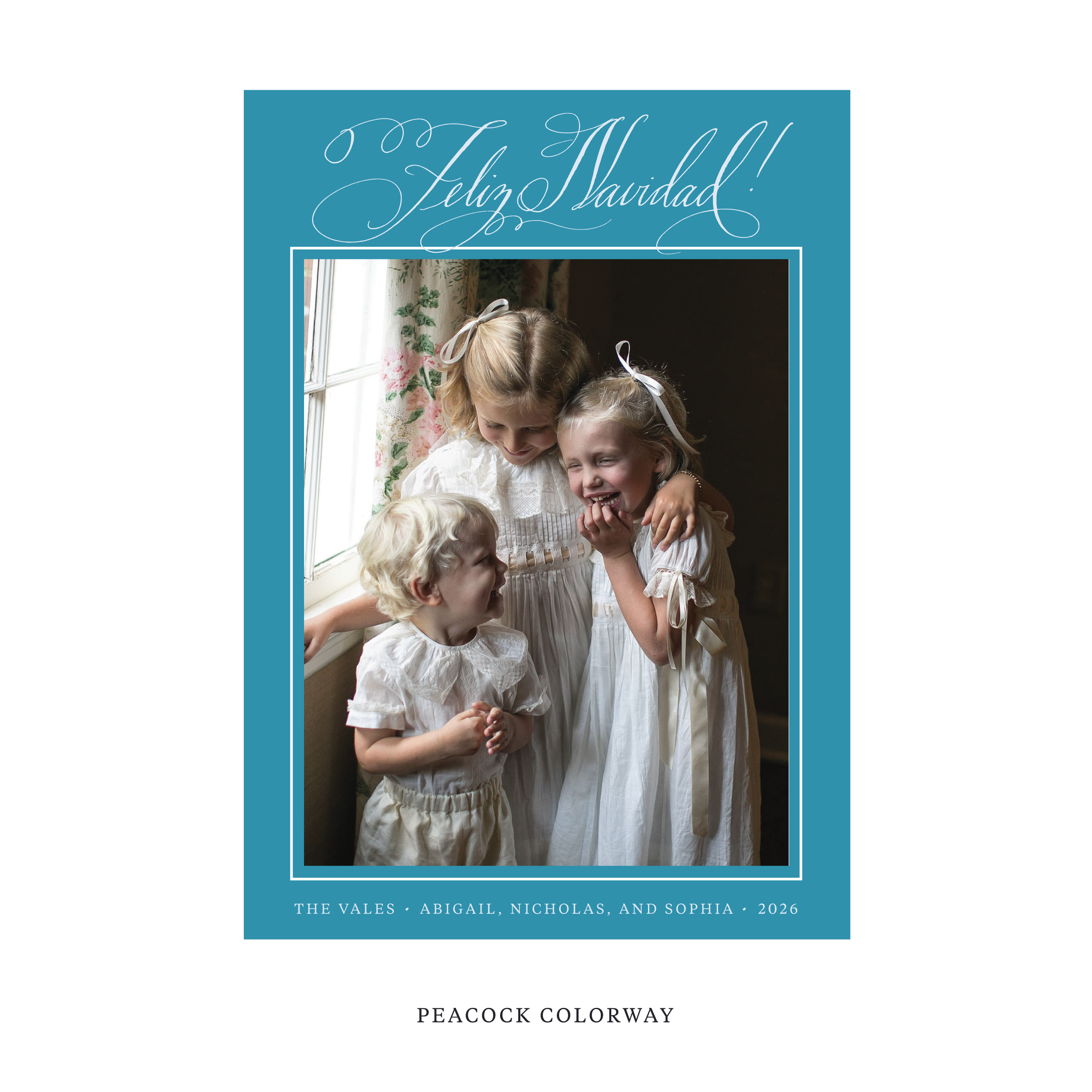 Vale Classic Flat Print Holiday Card, Large