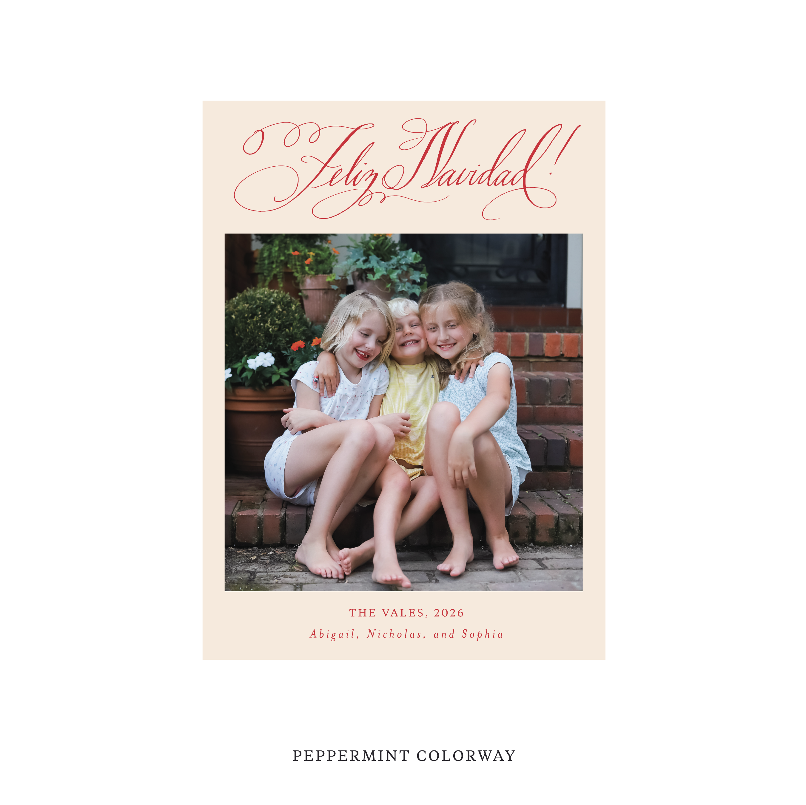 Vale Classic Flat Print Holiday Card, Medium